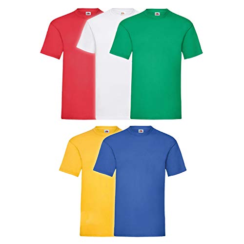 Fruit of The Loom Original T 5-Pack Logo Men's T-Shirt, Farbe:5er Farbset D11, Größe:2XL Fruit of The Loom Original T 5-Pack Logo Men's T-Shirt, Farbe:5er Farbset D11, Größe:2XL von COATS