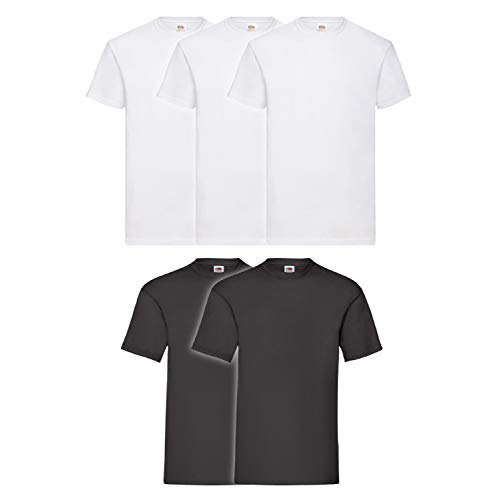 5er Pack T-Shirt Valueweight T - Farbe: 3x White 2x Black - Größe: M von COATS