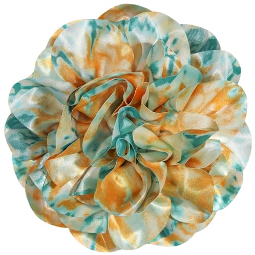 19,1 cm große Rosen-Brosche, exquisite glänzende Kamelien-Brosche, übergroße Blumen-Brosche, Anstecknadel, geeignet für Frauen, Tanz, Bankett, Hochzeit, Haarbekleidung, Zubehör, Grün/Braun, X-Large 19,1 cm große Rosen-Brosche, exquisite glänzende Kamelien-Brosche, übergroße Blumen-Brosche, Anstecknadel, geeignet für Frauen, Tanz, Bankett, Hochzeit, Haarbekleidung, Zubehör, Grün/Braun, X-Large von COAUXOG