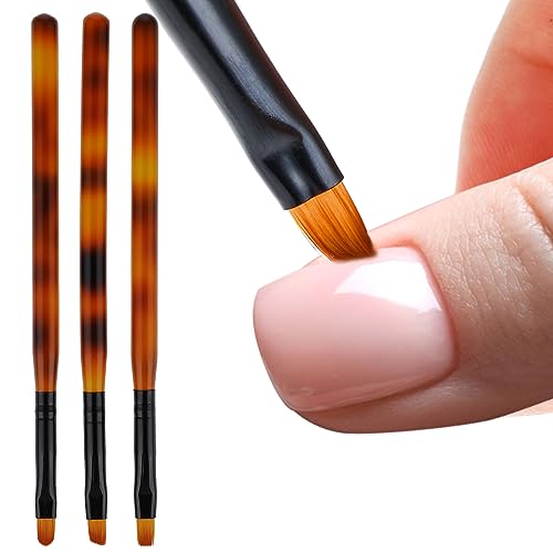 cobee Nagelkunst Reinigungspinsel, 3 Stück Nagellackentferner Bürste Nagellack Reinigungspinsel Malpinsel für Nägel Nagelbürsten Nagelstift Malwerkzeuge zum Reinigen (rund, abgewinkelt, flach) von cobee