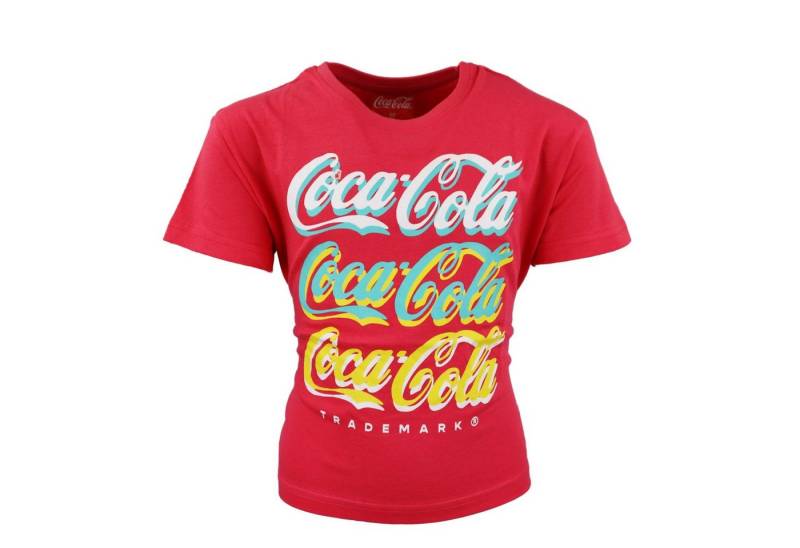 COCA COLA Print-Shirt Coca Cola T-Shirt Kinder Jugend Mädchen kurzes Top Baumwolle, Gr. 134 bis 164 von COCA COLA