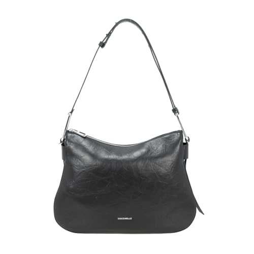 COCCINELLE DAMENTASCHE MAGIE MEDIUM WRINKLED AUS LEDER SCHULTERBAG NOIR S4P130101001, Schwarz , formell von COCCINELLE
