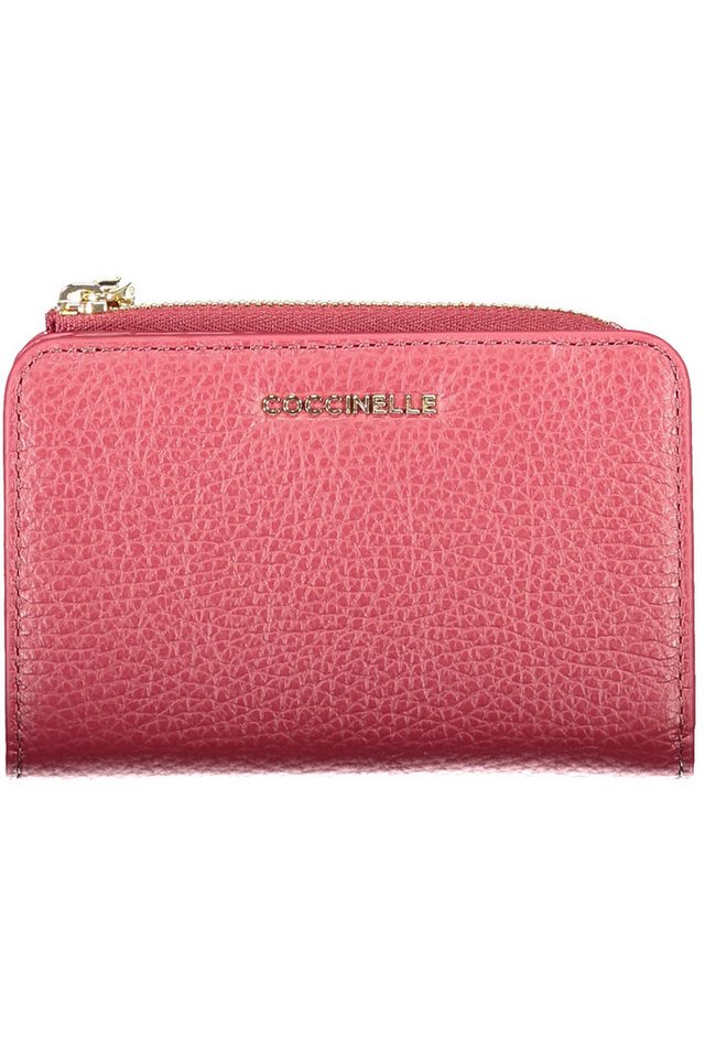 COCCINELLE Geldbörse, Lila Metallic Damenbrieftasche mit Reißverschluss und Druckknopf von COCCINELLE