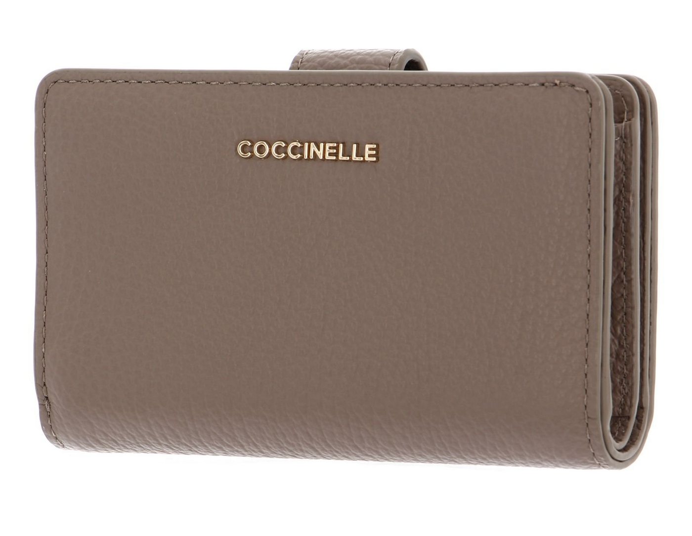 COCCINELLE Geldbörse Mini Wallet Grained Leather, aus echtem Rindsleder von COCCINELLE