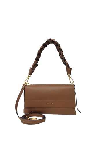 COCCINELLE Handbag Noir/Cognac M50120101 NOIR/COGNAC TU von COCCINELLE