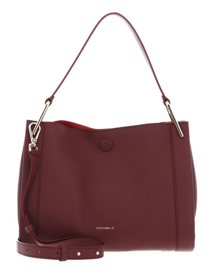 COCCINELLE Schultertasche Handbag Double Grainy Leather, aus echtem Rindsleder von COCCINELLE