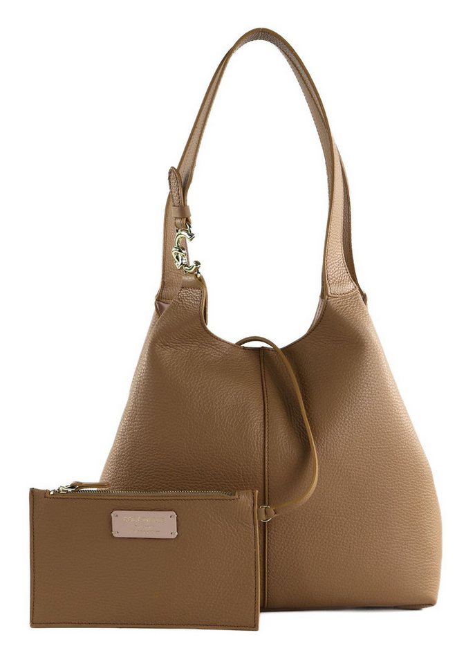 COCCINELLE Schultertasche Shopper (Set, 2-tlg), aus echtem Rindsleder von COCCINELLE