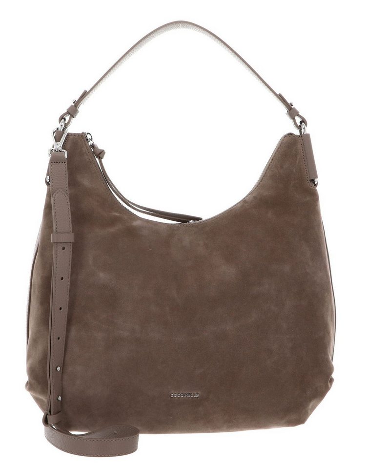 COCCINELLE Schultertasche Suede Handbag Grained Leather, aus echtem Rindsleder von COCCINELLE