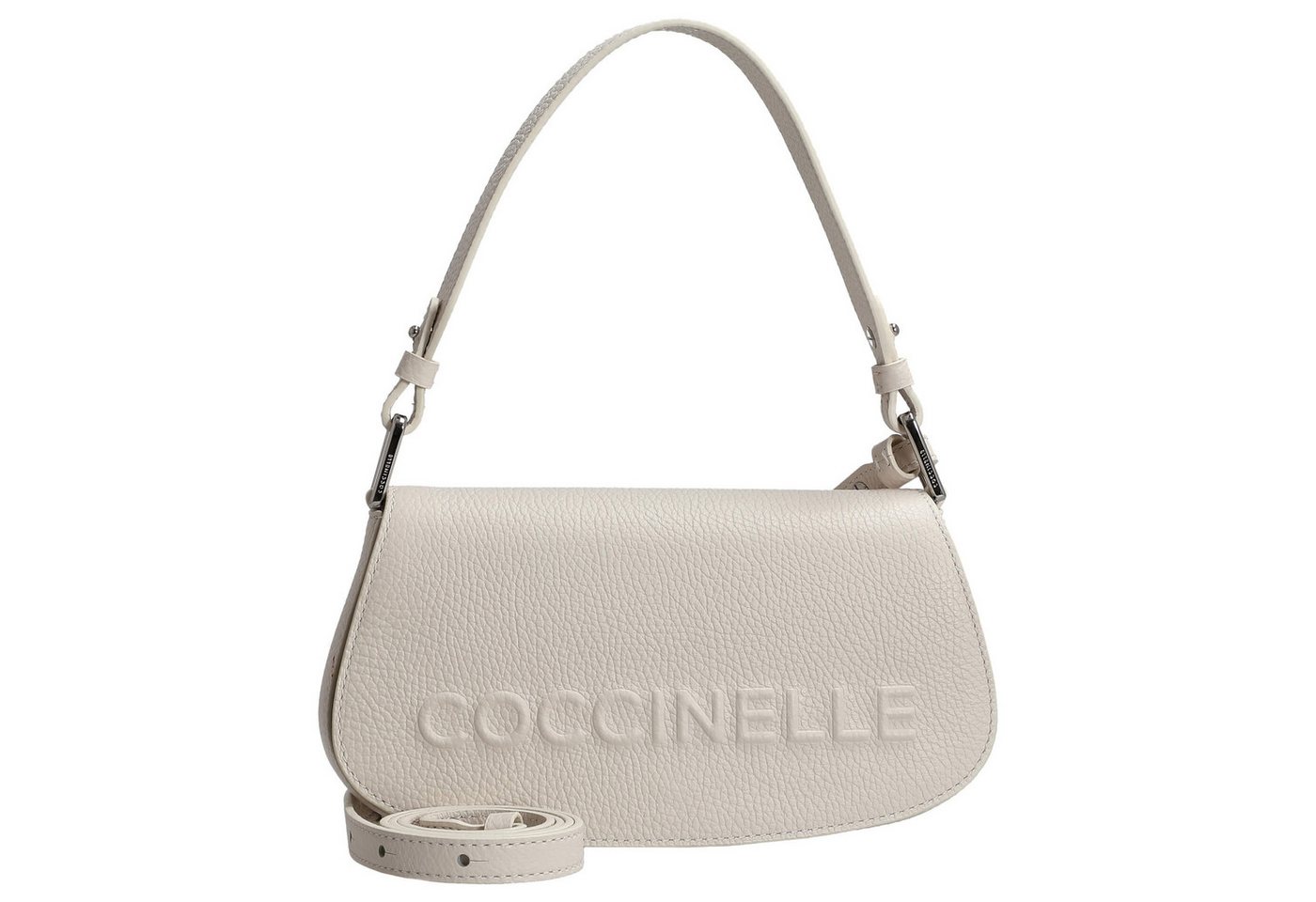 COCCINELLE Umhängetasche Myrtha Maxi Log - Schultertasche 24 cm (white) von COCCINELLE