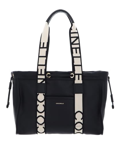 Coccinelle 2Day Signature Handbag Grained Leather Noir von COCCINELLE