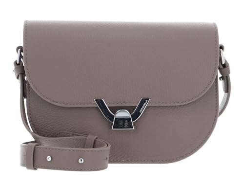 Coccinelle Dew Crossbody Grained Leather Warm Taupe von COCCINELLE