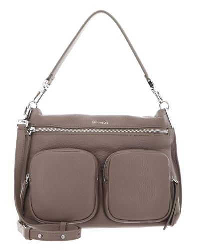 Coccinelle Hyle Suede Handbag Warm Taupe von COCCINELLE