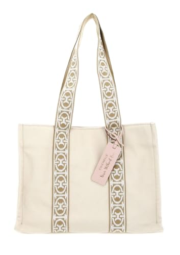 Coccinelle Never Without Bag Ribbon Handbag Canvas Fabric Natural von COCCINELLE