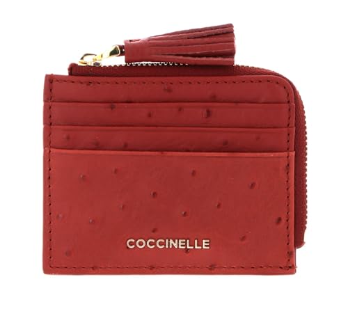Coccinelle Tassel Ostrich Credit Card Holder Acero von COCCINELLE