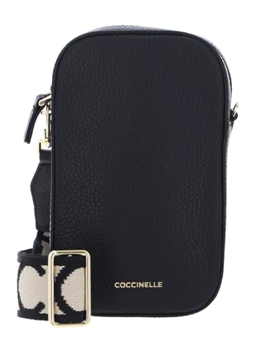 Coccinelle Tebe Hi-Tech Accessoire Grained Leather Noir von COCCINELLE