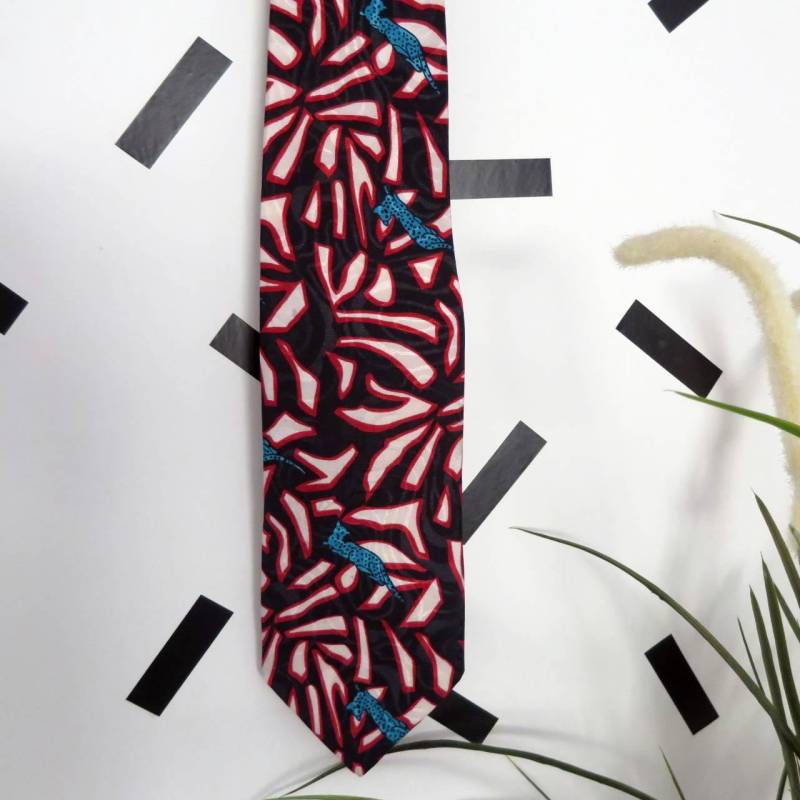 Vintage 80Er 90Er Abstrakte Muster Krawatte von COCKROACHvtg
