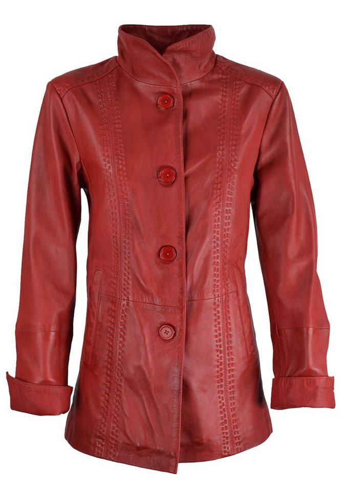 COCO Black Label since1986 Lederjacke Damen Leder Kurzmantel Ilona klassiche Lederjacke mit ziehrnaht von COCO Black Label since1986