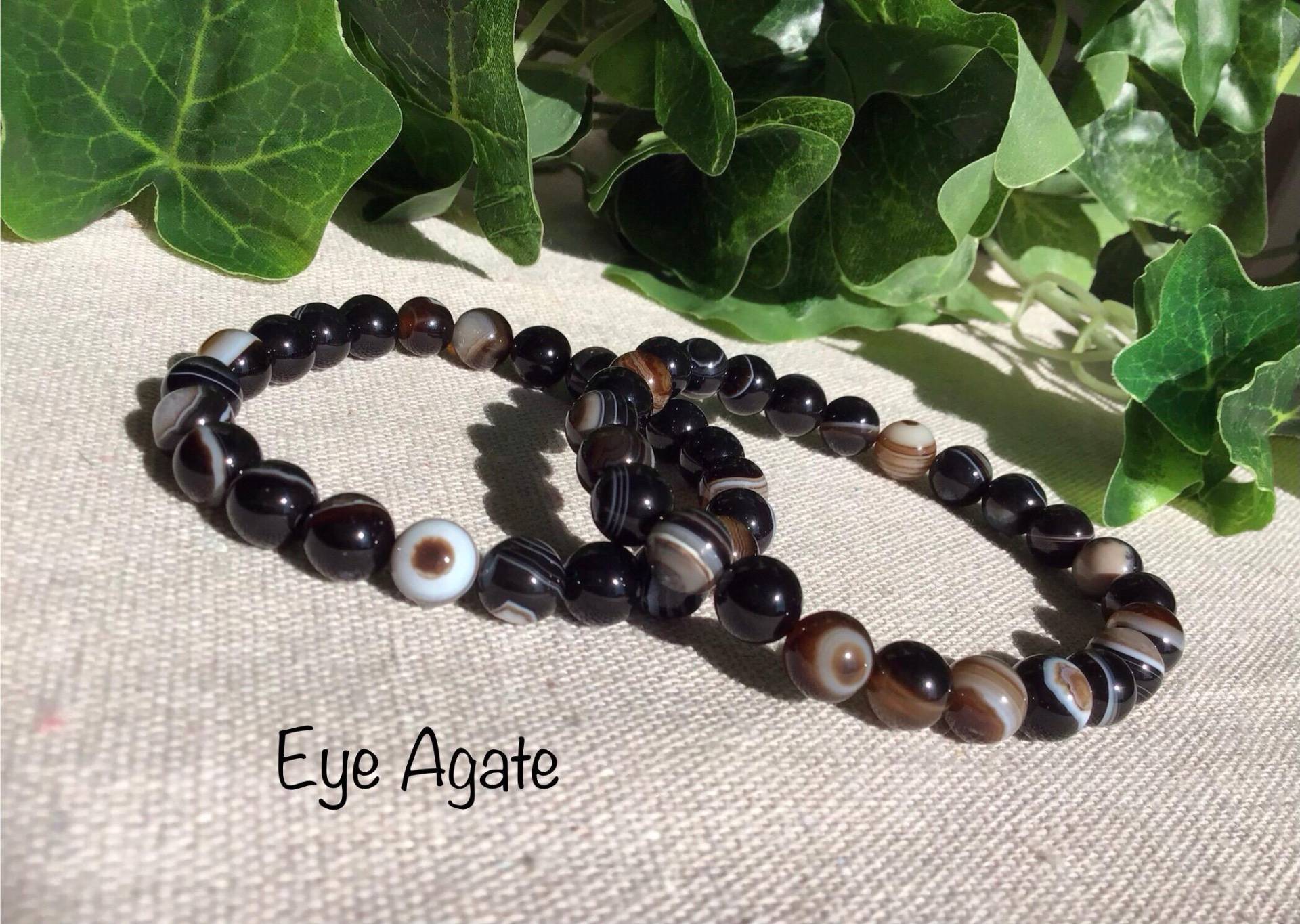 Natural Eye Agate Bracelet Natural Eye Agate Bracelet von COCOROCRYSTAL