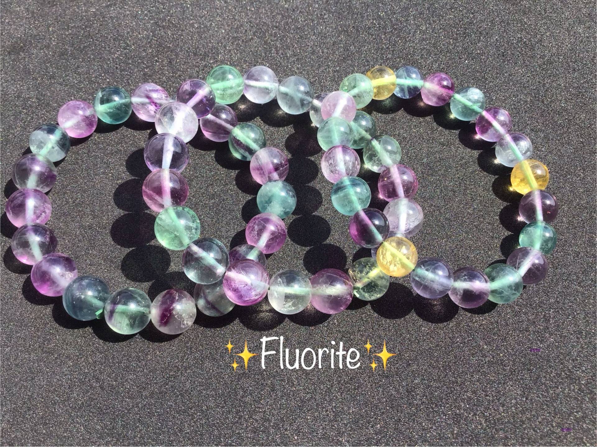 Natural Fluorite Bracelet von COCOROCRYSTAL