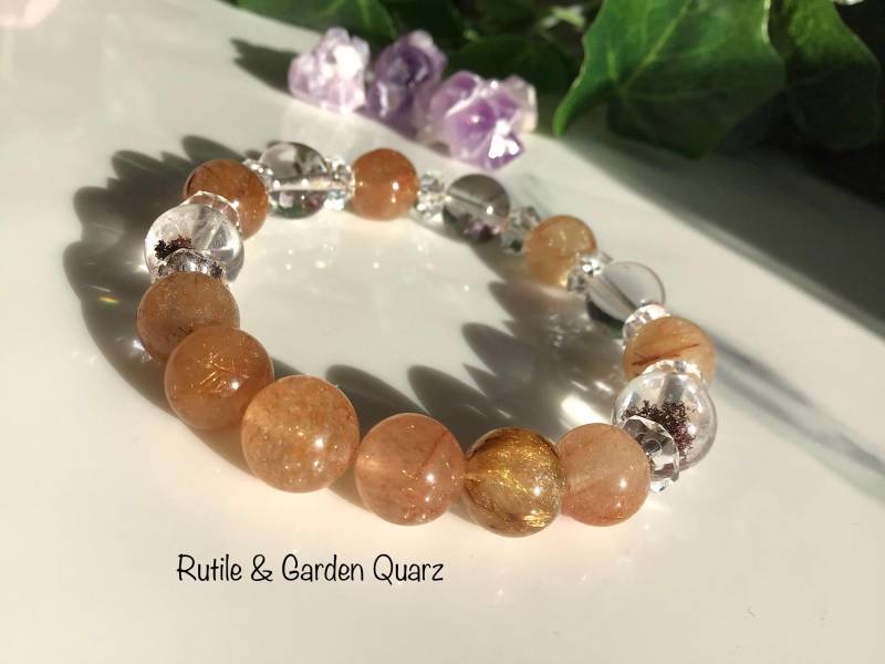 Rutile Quartz & Garden Bracelet Rutile Quartz & Garden Bracelet von COCOROCRYSTAL