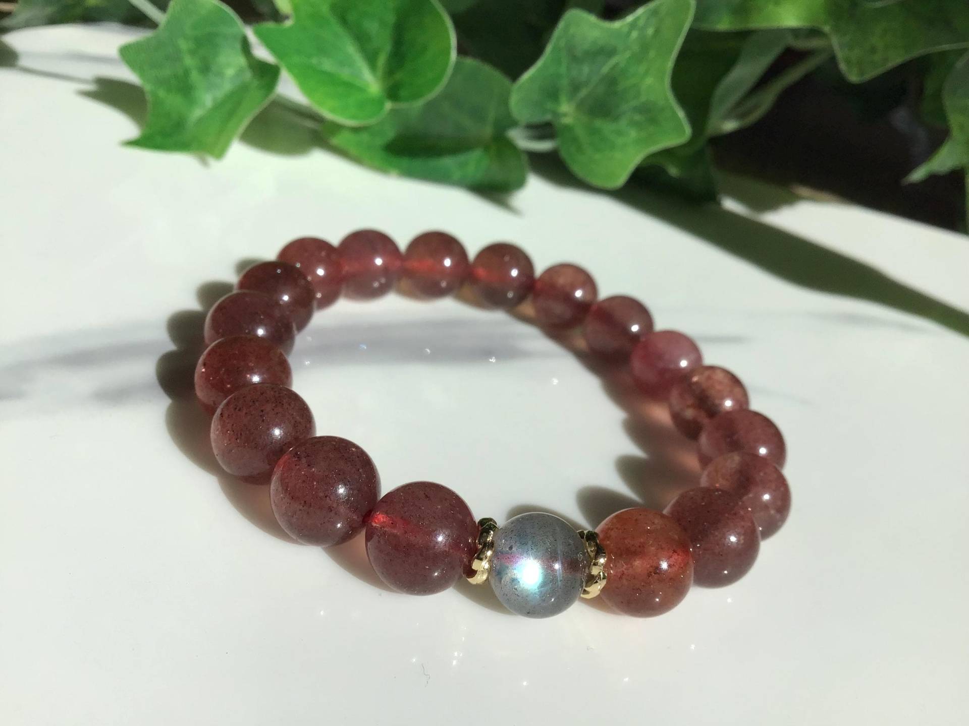 strawberry Quartz & Labradorite Bracelet von COCOROCRYSTAL