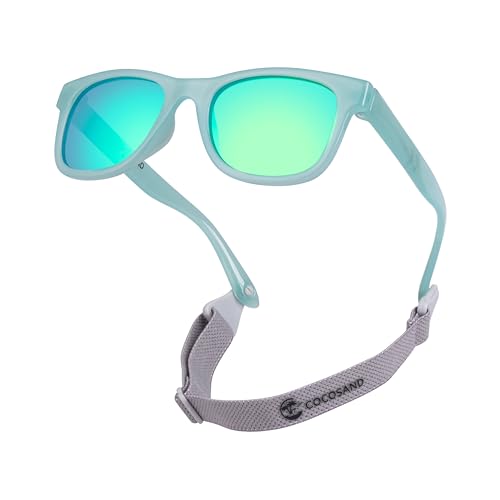 COCOSAND Baby-Sonnenbrille mit Polarisation und Band, UV-Schutz, für Mädchen, Jungen, Säuglinge, Kleinkinder, Neugeborene 0-24 Monate von COCOSAND