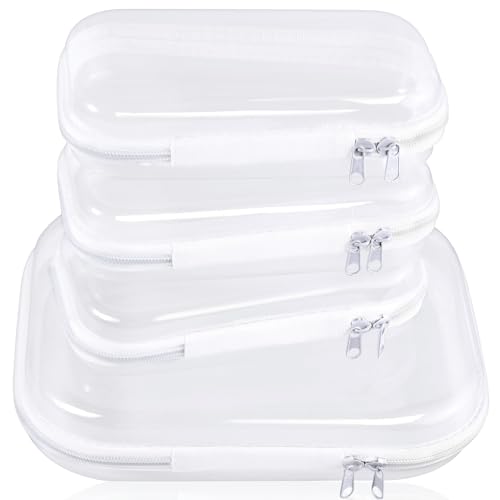 COCPOK Transparente Hartschalen-Etuis mit Reißverschluss, Kosmetiktasche aus Kunststoff mit Reißverschluss, doppelte Reißverschlüsse, wasserdichte Kunststoff-Organizer-Taschen für Reisen, Organizer COCPOK Transparente Hartschalen-Etuis mit Reißverschluss, Kosmetiktasche aus Kunststoff mit Reißverschluss, doppelte Reißverschlüsse, wasserdichte Kunststoff-Organizer-Taschen für Reisen, Organizer von COCPOK