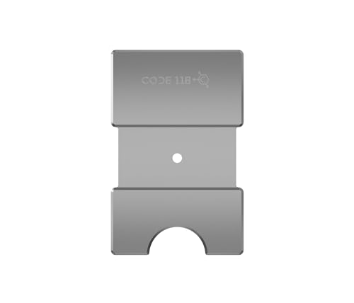 CODE 118 Modulare Rückplatte – Erweiterungspaket für bis zu 8 Karten, RFID-Blockierung, 6061-T6 Aluminium in Luftfahrtqualität, GRAU, Erweiterungspaket für Code 118 Wallet von CODE 118