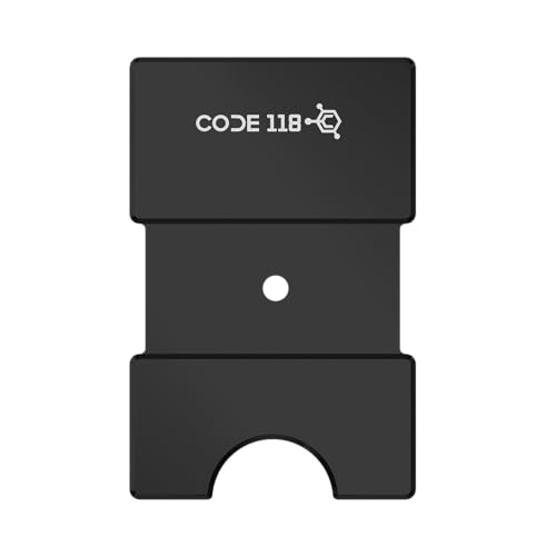 CODE 118 Modulare Rückplatte – Erweiterungspaket für bis zu 8 Karten, RFID-Blockierung, 6061-T6 Aluminium in Luftfahrtqualität, Schwarz, Erweiterungspaket für Code 118 Wallet von CODE 118