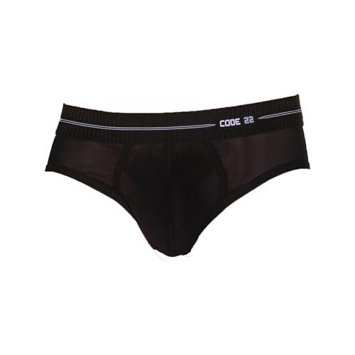 CODE 22 - Männer Slip Unterwäsche - Sheer Mesh Brief Black - 1x Größe L von CODE 22