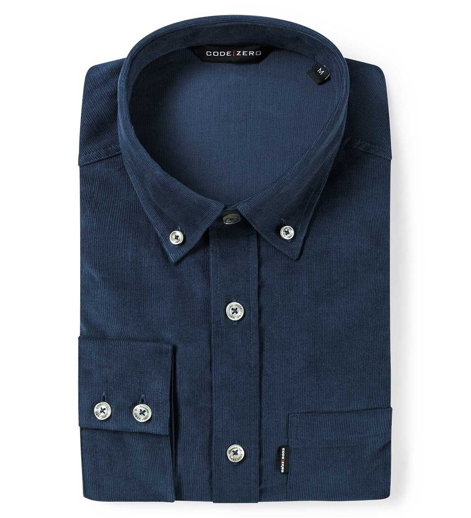 Cordhemd Herren Rib blau XL CODE-ZERO Cordhemd Herren Rib blau XL CODE-ZERO von CODE-ZERO