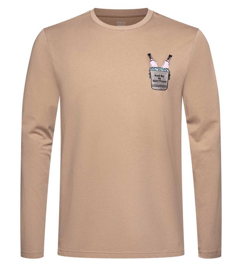 Langarmshirt Herren Rosé all Day brown 3XL CODE-ZERO von CODE-ZERO