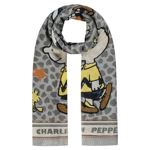 CODELLO Damen,PEANUTS Schal mit Snoopy & Co. aus recyeltem Polyester von CODELLO