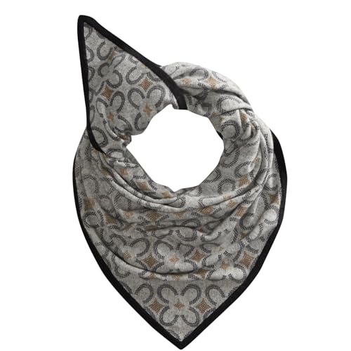 CODELLO Damen Dreieckstuch Logo-Muster Farbe grau von CODELLO
