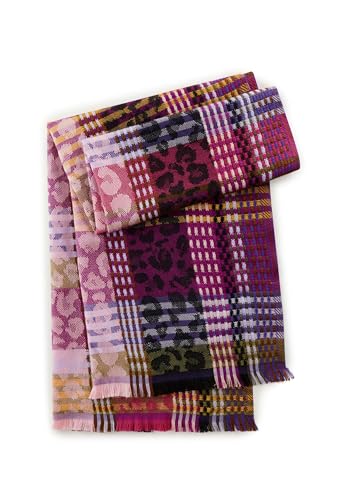 CODELLO Damen Gewebter Jacquard-Schal aus weicher Woll-Mischung im Multicolor-Design von CODELLO