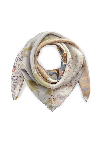 CODELLO Damen Großes Premium Nickituch aus reiner Seide im Pattern-Mix von CODELLO