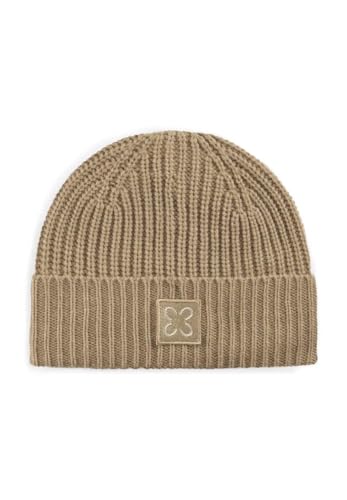 CODELLO Damen Mütze aus Rippstrick (DE/NL/SE/PL, Alphanumerisch, Einheitsgröße, beige) von CODELLO