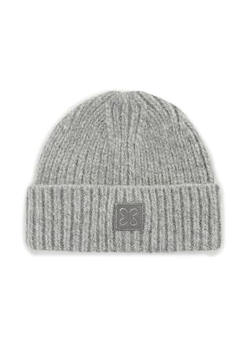 CODELLO Damen Mütze mit Monogramm-Patch (DE/NL/SE/PL, Alphanumerisch, Einheitsgröße, L, grau) von CODELLO