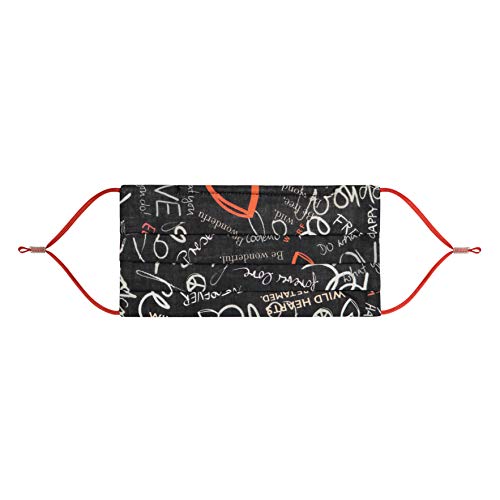 CODELLO Damen Mund und Nasenschutz | Gesichtsmaske | Mund und Nasenmaske | Mundschutz | Cover Up | mit Graffitimotiv aus reiner Baumwolle in Schwarz von CODELLO