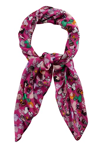 CODELLO Peanuts Halstuch Damen, 140x140cm, 100% Polyester, dünnes Tuch mit Peanuts von CODELLO