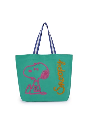 CODELLO Damen Peanuts™ Shopper aus Canvas mit aufgesticktem Snoopy-Motiv von CODELLO
