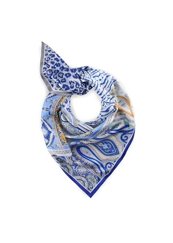 CODELLO Damen Premium Dreieckstuch aus reiner Seide im Pattern-Mix von CODELLO