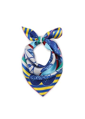 CODELLO Damen Premium Nickituch aus reiner Seide mit Fruit-Print von CODELLO