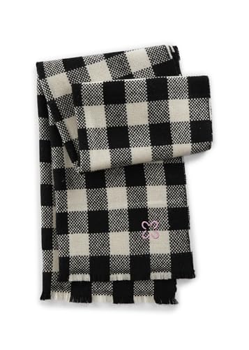 CODELLO Damen Schal mit Karomuster in schwarz weiß von CODELLO