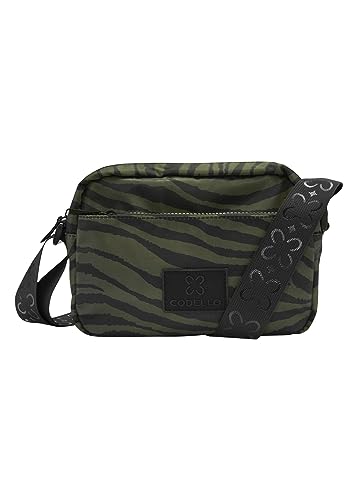 CODELLO Damen Umhängetasche aus recyceltem Polyester mit Zebra-Print von CODELLO