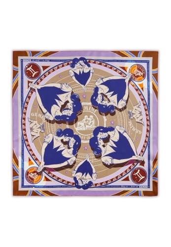 CODELLO Exklusives Sternzeichen-Tuch aus reiner Seide Zwilling von CODELLO