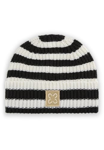 CODELLO Mütze Strickmütze mit klassischen Streifen (DE/NL/SE/PL, Alphanumerisch, Einheitsgröße, schwarz-weiß) von CODELLO