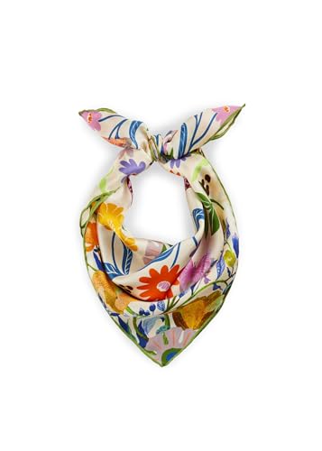 CODELLO NICKI SILK LEO FLOWERS grün-53X53CM - 53X53CM von CODELLO