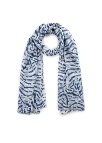 CODELLO PRINTED SCARF BAMBOO LEO blau-100X1-100X190CM von CODELLO