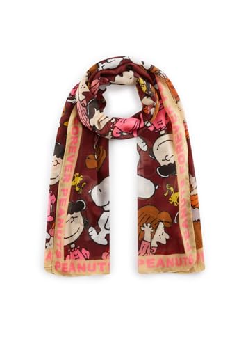 CODELLO PRINTED SCARF RECYCLED POLYESTER SNOOPY PEANUTS ALL OVER von CODELLO
